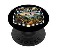 The Best View Comes After The Hardest Climb Mountain Climber PopSockets Adhesive PopGrip