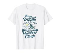The Best View Comes After The Hardest Climb Value Graphic T-Shirt, Men, White, L