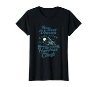 The Best View Comes After The Hardest Climb Value Graphic T-Shirt, Women, Black, L