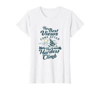 The Best View Comes After The Hardest Climb Value Graphic T-Shirt, Women, White, L