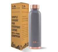 The Better Home Copper Water Bottle 1 Litre | 100% Pure Copper Bottle | BPA Free Water Bottle with Anti Oxidant Properties of Copper (Grey)