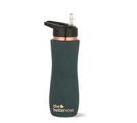 The Better Home Copper Water Bottle with Sipper (700ml), 100% Pure Copper Bottle, Sipper Water Bottle for Adults, BPA Free & Leakproof with Anti Oxidant Properties of Copper (Teal, Pack of 1)
