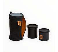 The Better Tea Caddy - Stackable Containers With Easy Twist Lock Lid | Dishwasher & Freezer Safe With Carry Bag Ideal For Tea and Coffee Making While Camping Or At Work