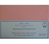 The Bettersleep Company Extra Long Fitted Sheet 3'0"x6'6" Electric Adjustable Bed 200tc Cotton Blend Percale Fully Elasticated (Pink)