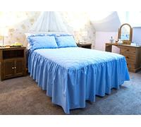 The Bettersleep Company Fitted Traditional Quilted Bedspread and Pillowsham Set Blue (Single)