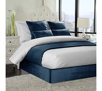 The Bettersleep Company Luxury French Velvet Divan Base Wrap (Blue, Double)