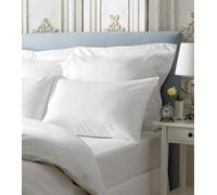 The Bettersleep Company Luxury Hotel Quality Percale Cotton Blend Satin Stripe Flat Sheet Ivory (Double)