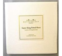 The Bettersleep Company Superior Boutique Hotel Quality 400 Thread Count 100% Egyptian Cotton Fitted Sheet Luxurious Sateen Finish in White - Superking Size