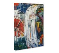 The Bewitched Mill By Franz Marc Canvas Print | Gallery Wrapped 30mm Frame Wall Art | 24x16 inches | Ready to Hang | Classic Picture | Living Room Bedroom Lounge Office