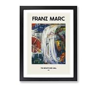 The Bewitched Mill By Franz Marc Exhibition Museum Painting Framed Print | A4 Black Framed Wall Art | Ready to Hang | Modern Historical Picture | Living Room Bedroom Lounge Office