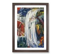 The Bewitched Mill by Franz Marc Framed Print | A2 Walnut Framed Wall Art | Ready to Hang | Modern Nature Picture | Living Room Bedroom Lounge Office