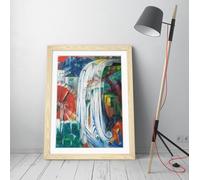 The Bewitched Mill, Franz Marc Stunning Framed Wall Art Print Picture - A3 - Light Oak Frame