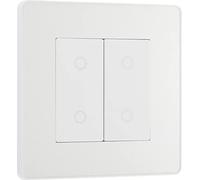 BG Evolve Pearl White 200W Double Touch Dimmer Switch 2-Way Master - PCDCLTDM2W