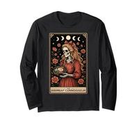 The Bibimbap Connoisseur Korean Food Tarot Card Skeleton Long Sleeve T-Shirt
