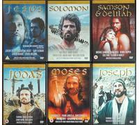 THE BIBLE 1-6 COLLECTION 1. SOLOMON / 2. MOSES / 3. JESUS / 4. JOSEPH / 5. JUDAS / 6. SAMSON & DELILAH = ULTIMATE 6x DVD SET