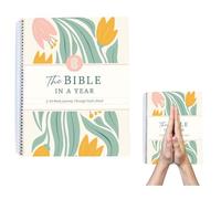 The Bible In A Year: 52-Week Bible Study for Women,A Beautiful Year in The Bibles,Spiral Bibles Journal,Bibles Study Guide Notebook with Scripture Verse,Devotional Religious Christian Gifts for Women