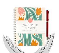 The Bible In A Year-52 Week Bible Study For Women,Spiral Bound Bible With Note Space,Bible Workbook,Spiral Bible In A Year For Guided Reading Plan (A5)