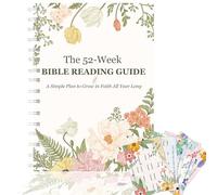 The Bible in A Year 52-Week Bible Study Journal Planner for Women and Men, Guided Christian Devotional Workbook for Faith Growth, Prayer, and Daily Reflection (Inches, 5.875 X 8.5)