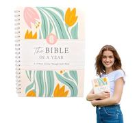 The Bible In A Year: 52 Week Study Journal for Women, Spiral Bibles Journal, A5 Bible Study Guide, A Beautiful Year in The Bibles, Scripture Note Taking, Christian Journaling, Green, Premium Quality