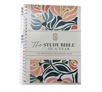 The Bible In A Year, 52 Week Study Planner For Women, Spiral Bound Daily Scripture Reading