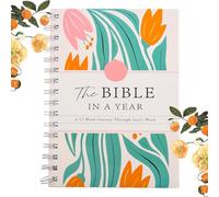 The Bible In A Year: A 52 Week Study, Spiral Bound Study Guide Daily Devotional Plan & Reflection Journal A Yearlong Bible Study for Women (A5)
