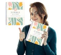 The Bible In A Year: The 52-Week Study Through Gods Word, Spiral Bound Bible Study Guide, Christian Bible Studying Guide Notebook, A Beautiful Year in The Bible for Women, Easy to Read