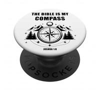 The Bible is My Compass - Joshua 1:8 Christian Faith Camping PopSockets Adhesive PopGrip