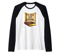 The Bible is My Fact Checker Christian Anime Raglan Baseball Tee
