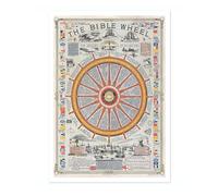 The Bible Wheel For Sailors Vintage Illustrated Antique Maps Art Print, Antique Cartographic Map Poster, Old Historical Map Home Decor Wall Art Picture, A2 (Print Only) - 59.4x42cm