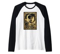 The Bibliophile Tarot Card Aesthetic Celestial Book Lover Raglan Baseball Tee