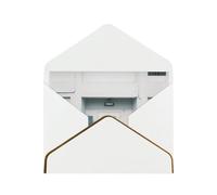 The Bicycle Next To The House Elegant Greeting Card â€“ Premium Pearl Paper Holiday & Birthday Card With Gold Trim â€“ Blank Inside For Personal Message