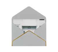 The Bicycle Next To The House Elegant Greeting Card â€“ Premium Pearl Paper Holiday & Birthday Card With Gold Trim â€“ Blank Inside For Personal Message