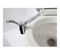 The BIFFY Chrome - METAL Bidet Attachment: Physician Designed, Self-Cleaning, 8-Stream Spray with Adjustable Pressure and Pattern, Non-Electric, Assembled in USA, METAL