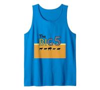 The Big 5 African Safari Adventure Wildlife Enthusiasts Tank Top, Men, Sapphire, M