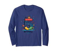 The Big 5 Birthday Boy Milestone Celebration Long Sleeve T-Shirt, Adult Unisex, Navy, XXL