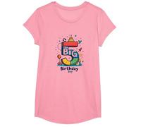 The Big 5 Birthday Boy Milestone Celebration T-Shirt, Girls, Pink, XS