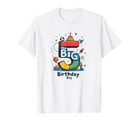 The Big 5 Birthday Boy Milestone Celebration T-Shirt, Men, White, 4XL