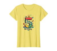 The Big 5 Birthday Boy Milestone Celebration T-Shirt, Women, Lemon, XXL