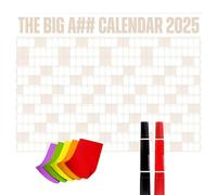 The Big A## Calendar 2025,2025 Wall Calendar 48x36 Inches,Extra Large Yearly Planner With Sticky Notes For Home Office School,12 Month Organizer For Events,Deadlines,And Goals (Coffee)