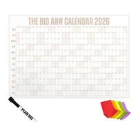 The Big A## Calendar 2026,2026 Wall Calendar 48x36 Inches,Extra Large Yearly Planner With Sticky Notes For Home Office School,12 Month Organizer For Events,Deadlines,And Goals (Coffee)