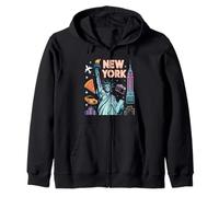 The Big Apple Collage Zip Hoodie
