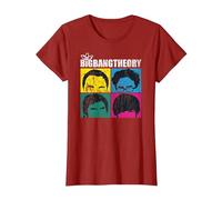 The Big Bang Theory Faces T-Shirt, Women, Cranberry Red, XX-Large