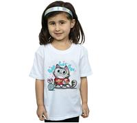 The Big Bang Theory Girl's Bazinga Kitty Cotton T-Shirt in White | Size: 3-4 Years The Big Bang Theory White 3-4 Years