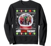 The Big Bang Theory Girl's Snow Globe Christmas Sweatshirt in Black | Size: 9 Years The Big Bang Theory Black 9 Years