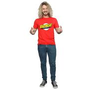 The Big Bang Theory Men's Bazinga Cotton T-Shirt in Red | Size: 2XL The Big Bang Theory Red 2XL