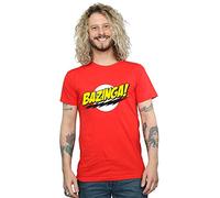 The Big Bang Theory Men's Sheldon Bazinga T-Shirt Red XXXX-Large