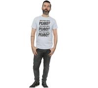 The Big Bang Theory Men's Sheldon Knock Knock Penny T-Shirt in Grey | Size: Large The Big Bang Theory Grey L