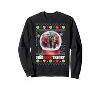 The Big Bang Theory Men's Snow Globe Christmas Sweatshirt in Black | Size: Large The Big Bang Theory Black L