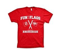 The Big Bang Theory Officially Licensed Bazinga Sheldons Head Mens T-Shirt (Red), Medium