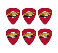 The Big Bang Theory Sheldon Bazinga Novelty Guitar Picks Medium Gauge - Set of 6